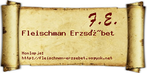 Fleischman Erzsébet névjegykártya