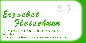 erzsebet fleischman business card